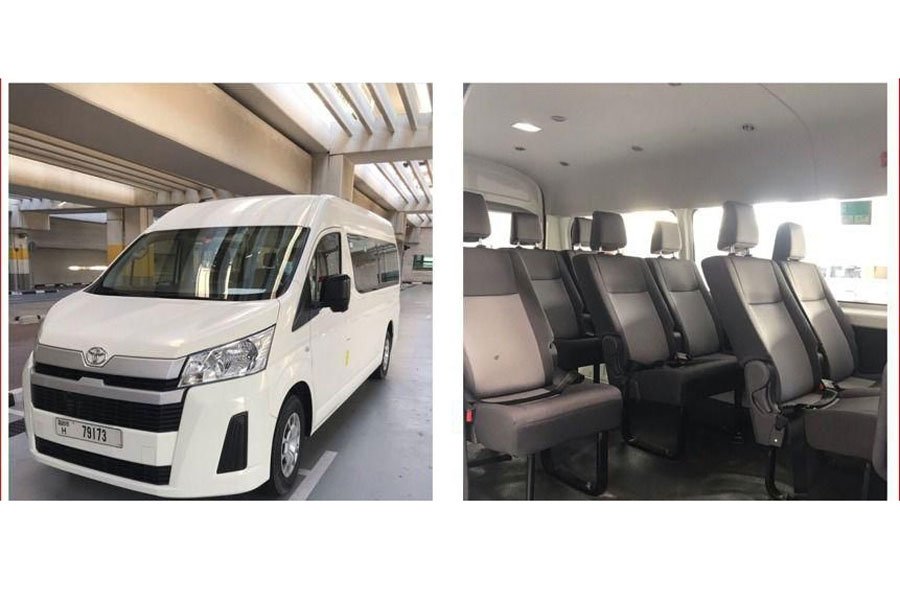 toyota hiace 12 seater van exterior and interior