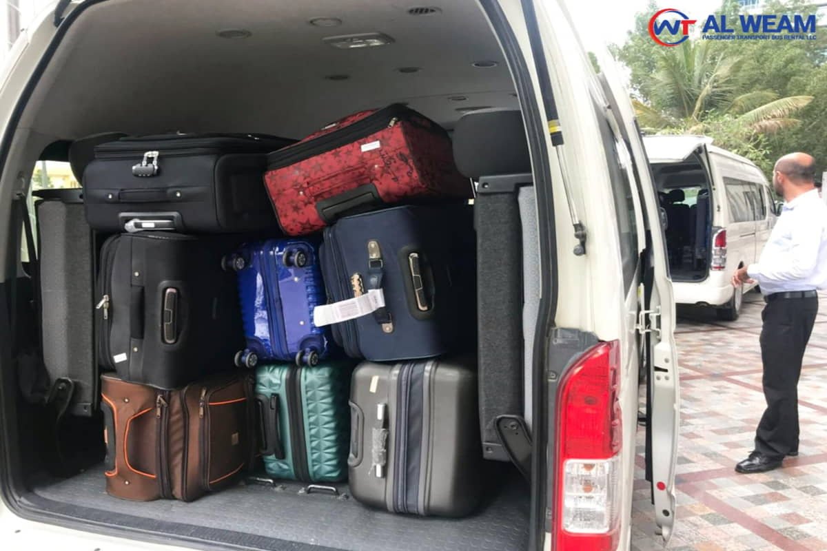 luggage capacity in 15 seater minibus