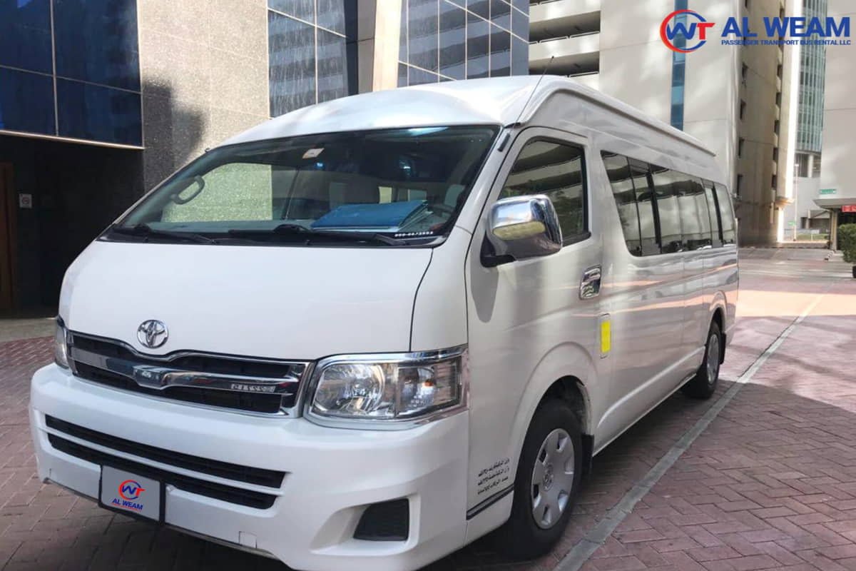 15 seater van for rent in Dubai with driver