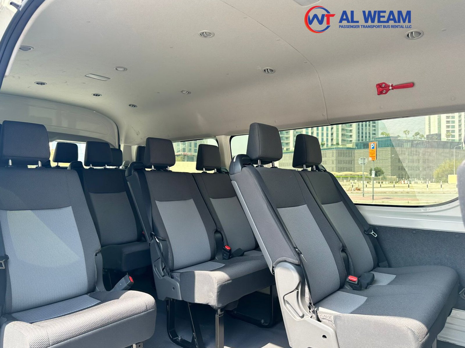 Hiace van inner seating view
