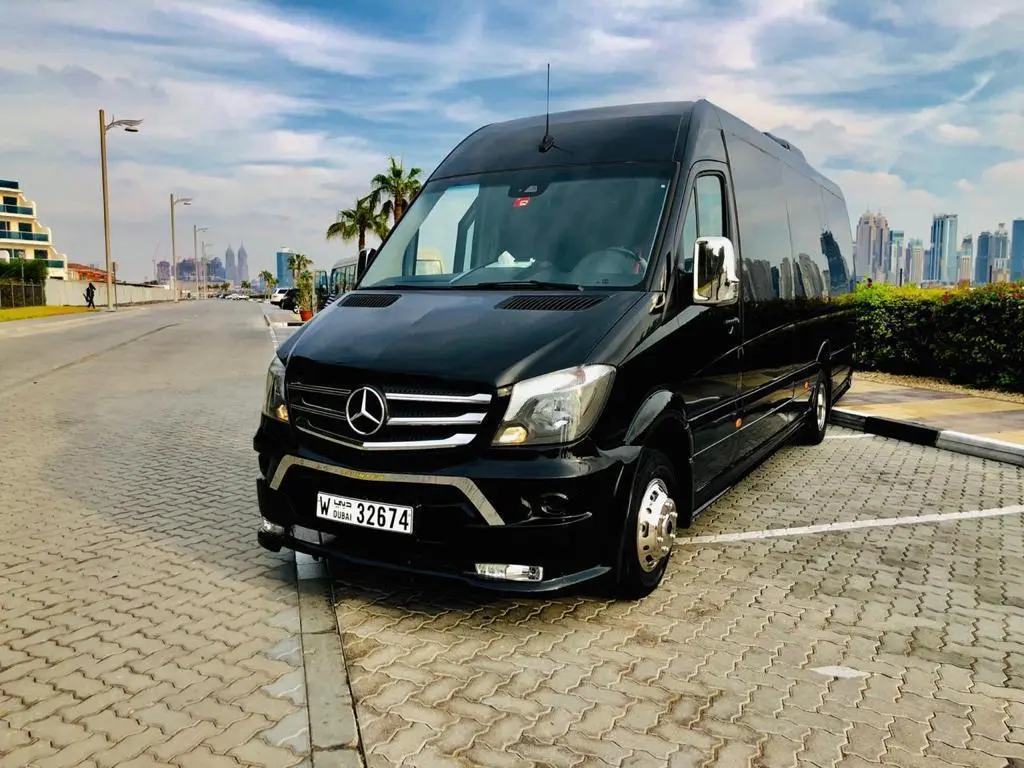 black-mercedes-sprinter-rental-dubai