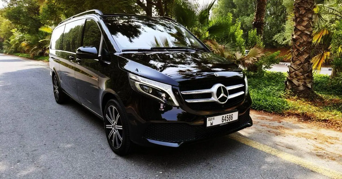 mercedes-v-class-rental-dubai-side-front